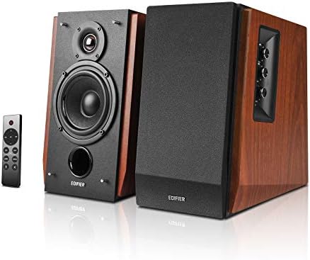 Edifier R1700BTs Active Bluetooth Bookshelf Speakers   2 0 Wireless Near Field Studio Monitor Speaker   66w RMS with Subwoofer Line Out