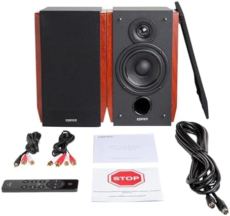 Edifier R1700BTs Active Bluetooth Bookshelf Speakers   2 0 Wireless Near Field Studio Monitor Speaker   66w RMS with Subwoofer Line Out