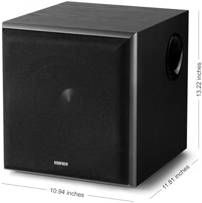 Edifier Subwoofer alimentado T5 - Woofer activo RMS de 70 W con controlador de 8 pulgadas y filtro de paso bajo