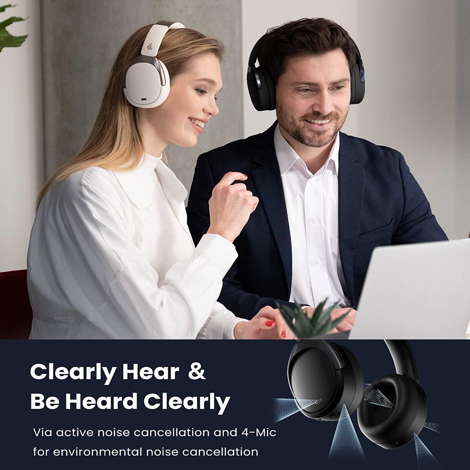 Edifier WH950NB Auriculares Inalámbricos   Auriculares con Cancelación Activa de Ruido   Bluetooth 5 3   Audio de Alta Resolución