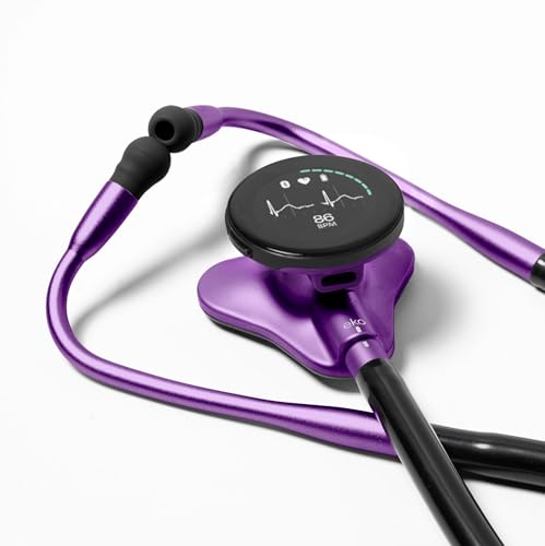 Eko CORE 500  Digital Stethoscope   40x Amplification  Active Noise Cancellation  3 Lead ECG  FDA Cleared AI with Eko   Full Color Display  Reimbursement Eligible  Silver