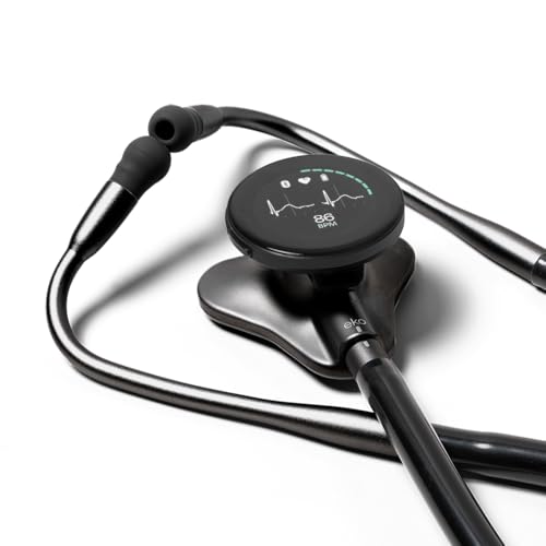 Eko CORE 500  Digital Stethoscope   40x Amplification  Active Noise Cancellation  3 Lead ECG  FDA Cleared AI with Eko   Full Color Display  Reimbursement Eligible  Silver