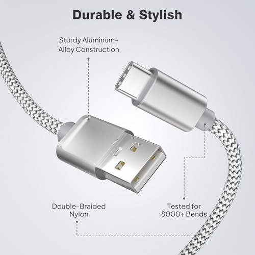 Elebase iPhone 17 16 Pro Max Charging Cable 1 5/3 3/6 6FT 3Pack USB to Type C Car Charger Cord USBC Power Cable for New Apple iPad 10 Mini 8 Air 7 Airpods 4 Samsung Galaxy S25 S24 Plus Ultra Z Flip