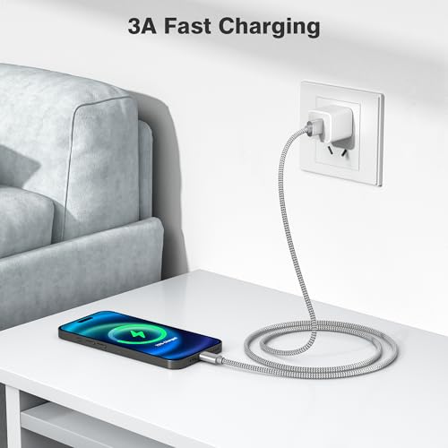 Elebase iPhone 17 16 Pro Max Charging Cable 1 5/3 3/6 6FT 3Pack USB to Type C Car Charger Cord USBC Power Cable for New Apple iPad 10 Mini 8 Air 7 Airpods 4 Samsung Galaxy S25 S24 Plus Ultra Z Flip