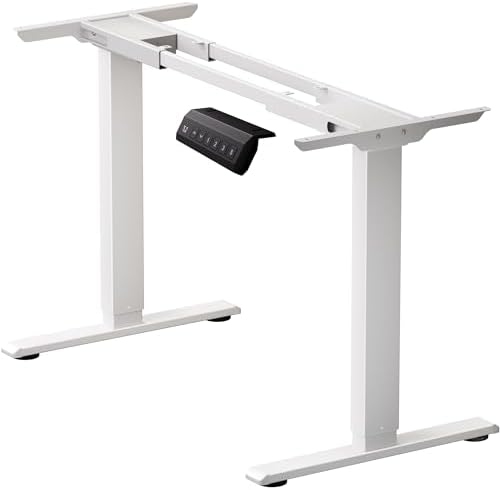 Electric Adjustable Standing Desk Frame Workstation Up to 47 2 Ergonomic Standing Up Desk Base with Memory Controller White Frame Only