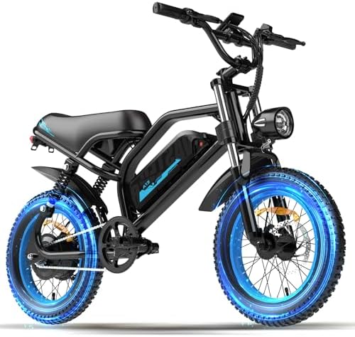 Electric Bike  16 Fat Tire E Bike for Teens/Adults  500W Small E Bike with 36V/12 8Ah Removable Battery  Up to 22MPH  45 Mile Range  Electric Dirt/Mountain Bike for Woman/Men A13