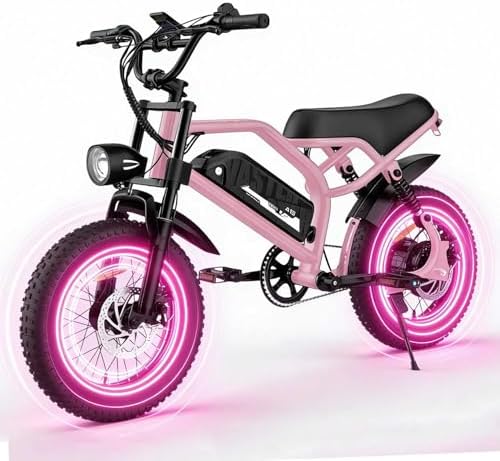 Electric Bike  16 Fat Tire E Bike for Teens/Adults  500W Small E Bike with 36V/12 8Ah Removable Battery  Up to 22MPH  45 Mile Range  Electric Dirt/Mountain Bike for Woman/Men A13