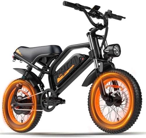 Electric Bike  16 Fat Tire E Bike for Teens/Adults  500W Small E Bike with 36V/12 8Ah Removable Battery  Up to 22MPH  45 Mile Range  Electric Dirt/Mountain Bike for Woman/Men A13