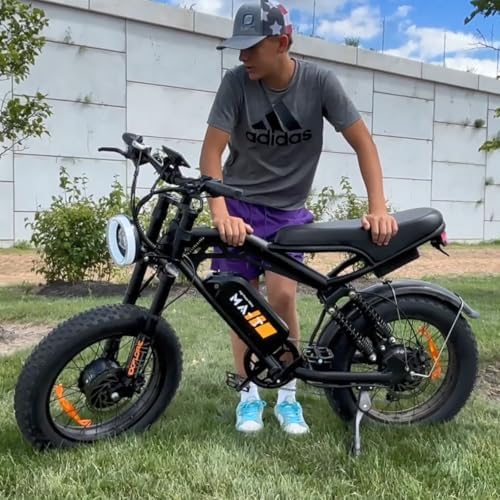 Electric Bike for Adults   30MPH  70 100 Mile  PAS Mode  Fat Tire E Bike  48V 15Ah/25Ah Removable Battery  Full Suspension  LCD Display  20 All Terrain Tires Electric Bicycle for Off Road Commute