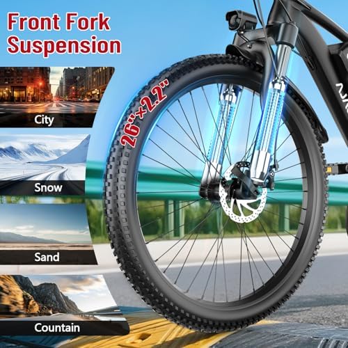 Electric Bike for Adults 1000W Electric Mountain Ebike 25MPH 40Miles Electric Dirt Bike  7 Speed  26 Tires Removable Battery  Shock Absorber  Commuter E Bike 