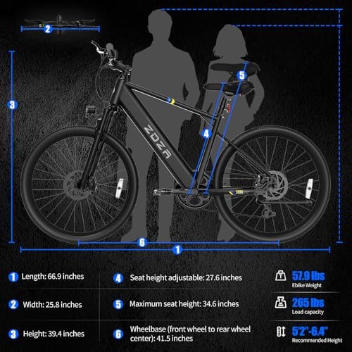 Electric Bike for Adults  1000W Peak Motor  60 Miles 22Mph Electric Bike  26 Commuter E Bikes with 48V Built in Removable Battery  Step Thru Ebike  Adjustable Stem  7 Speed & Front Suspension