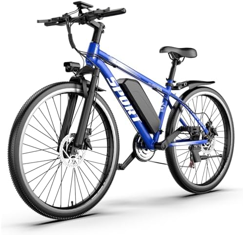 Electric Bike for Adults  1500W Peak Motor  Up to 25 MPH  65 Miles PAS Range  48V 10Ah Removable Battery  Advanced Front Suspension  7 Speeds  Compact Electric Mountain Bicycle  26 Commuting Ebike
