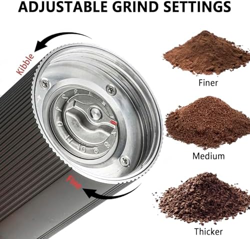 Electric Coffee Grinder Portable Conical Burr Coffee Grinder with 45 Adjustable Settings  Cordless Coffee Burr Grinder for Espresso  Home  Travel  Camping  Office  Silver 