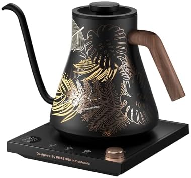 Electric Kettles  Gooseneck Electric Kettle   1  Temperature Control  Stainless Steel Inner  Quick Heating  for Pour Over Coffee  Brew Tea  Boil Hot Water  0 9L Black