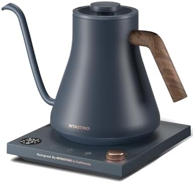 Electric Kettles  Gooseneck Electric Kettle   1  Temperature Control  Stainless Steel Inner  Quick Heating  for Pour Over Coffee  Brew Tea  Boil Hot Water  0 9L Black