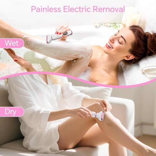 Electric Razor for Women  4 in 1 Bikini Trimmer & Body Shaver for Nose Hair Face Eyebrow Arms Legs Armpit Underarm Pubic Area  Rechargeable Wet/Dry Painless Hair Removal