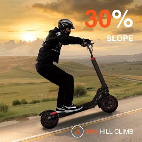 Electric Scooter Adults  1200 1600W Motor  Up to 31/34 MPH Top Speed & 37 Miles Long Range  48V 18/21AH Big Battery  11 Off Road Tire Folding E Scooter with Seat  Double Suspension & Braking Systems