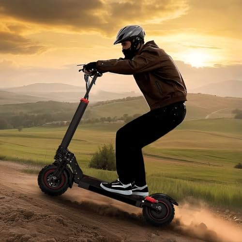Electric Scooter Adults  1200 1600W Motor  Up to 31/34 MPH Top Speed & 37 Miles Long Range  48V 18/21AH Big Battery  11 Off Road Tire Folding E Scooter with Seat  Double Suspension & Braking Systems