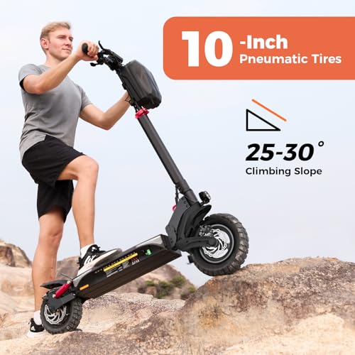 Patinete eléctrico, motor de 350/800/1000 W, autonomía máxima de 29, 40 y 60 km, velocidad máxima de 35,5 y 45 km/h, neumáticos de 21,5 cm/25 cm, capacidad de carga de 129,5 kg/140 kg, patinete eléctrico todoterreno para adultos, certificado UL 2272