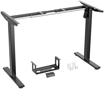 Electric Standing Desk Frame Adjustable Height  Stand up Home Office Desk Frame  36 to 51 Inches Sit Stand Desk Frame with Memory Preset  Black 