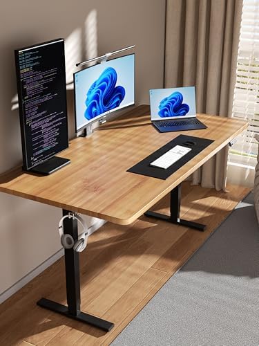 Electric Standing Desk Frame Adjustable Height  Stand up Home Office Desk Frame  36 to 51 Inches Sit Stand Desk Frame with Memory Preset  Black 