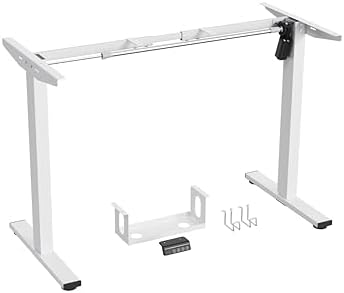 Electric Standing Desk Frame Adjustable Height  Stand up Home Office Desk Frame  36 to 51 Inches Sit Stand Desk Frame with Memory Preset  Black 