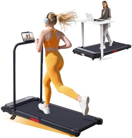 Electric Treadmills for Home with Incline  Walking Pad Treadmill with Handle Bar  0 6 7 6MPH Portable Small Treadmills with Handles for Home Small Spaces  3 0HP Walking Pad with Incline and 350LBS