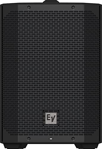 Electro Voice EVERSE 8 8 Inch Compact Lightweight Weatherized 2 Way Battery Powered Loudspeaker with Bluetooth Audio and Control  Black 