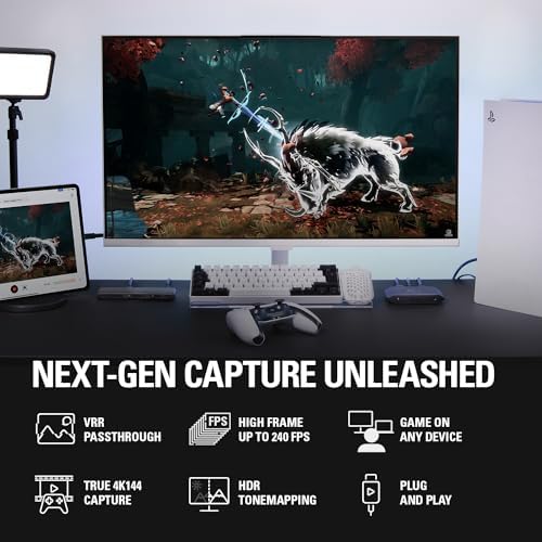 Elgato 4K X   Capture Up to 4K144 with Ultra Low Latency on PS5 Pro  Xbox Series X S  Nintendo Switch 2  OBS and More  HDMI 2 1  VRR  HDR10  USB 3 2 Gen 2  for Streaming & Recording  PC Mac iPad