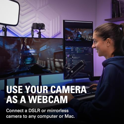 Elgato Cam Link 4K   External Capture Card for DSLR & Camcorder  ActionCam as Webcam  Meet/Stream/Record in 1080p60 or 4K30/4K60  Easy Connect for OBS/Zoom/Discord   HDMI to USB 3 0  PC/Mac/iPad