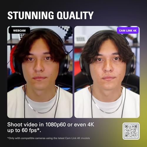 Elgato Cam Link 4K   External Capture Card for DSLR & Camcorder  ActionCam as Webcam  Meet/Stream/Record in 1080p60 or 4K30/4K60  Easy Connect for OBS/Zoom/Discord   HDMI to USB 3 0  PC/Mac/iPad