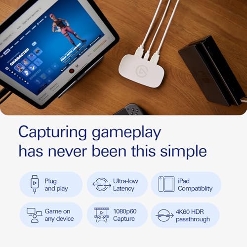 Elgato Game Capture Neo   USB Portable Capture Card 4K60 HDR Passthrough  1080p60 Video Recording   For PS5 Xbox Nintendo Switch 2   OBS  Quicktime and more   Plug & Play Works on Laptop PC Mac iPad