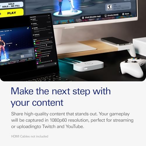 Elgato Game Capture Neo   USB Portable Capture Card 4K60 HDR Passthrough  1080p60 Video Recording   For PS5 Xbox Nintendo Switch 2   OBS  Quicktime and more   Plug & Play Works on Laptop PC Mac iPad