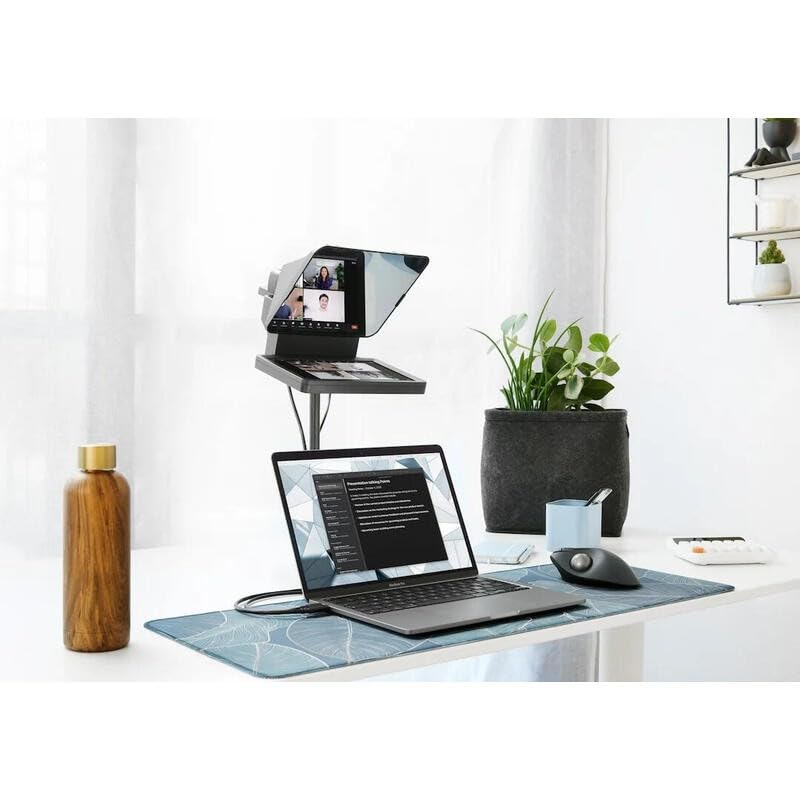 Elgato Prompter   Teleprompter with Built in Screen for YouTube  Twitch  Zoom  MS Teams and more  Supports DSLR/Webcam/Smartphone  Drag & Drop Monitor Display  Works with Mac/PC & Stream Deck