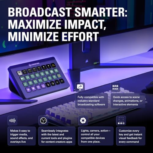 Elgato Stream Deck XL   Advanced Studio Controller  32 Macro Keys  Trigger Actions in apps and Software Like OBS  Twitch   YouTube and More  USB  Works with Mac and PC