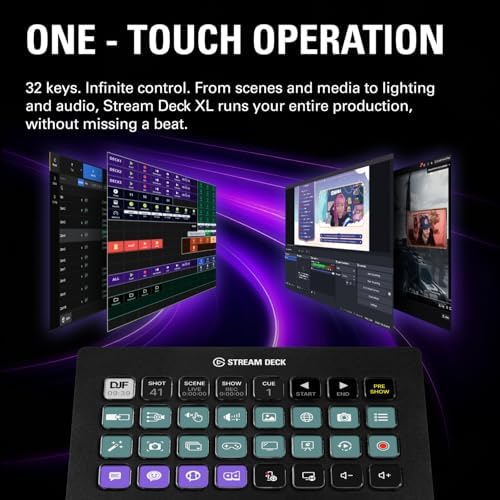 Elgato Stream Deck XL   Advanced Studio Controller  32 Macro Keys  Trigger Actions in apps and Software Like OBS  Twitch   YouTube and More  USB  Works with Mac and PC