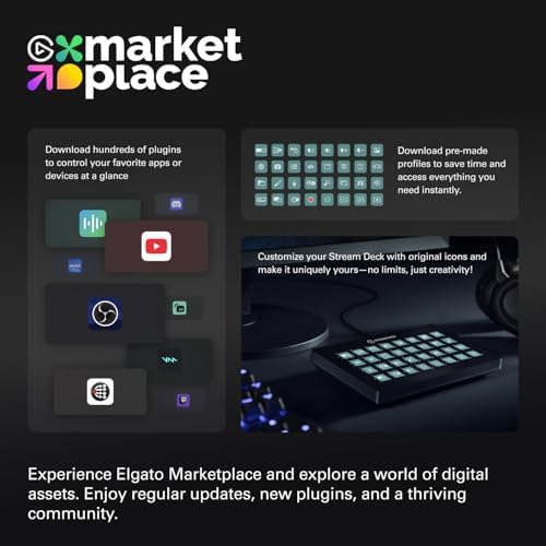 Elgato Stream Deck XL   Advanced Studio Controller  32 Macro Keys  Trigger Actions in apps and Software Like OBS  Twitch   YouTube and More  USB  Works with Mac and PC