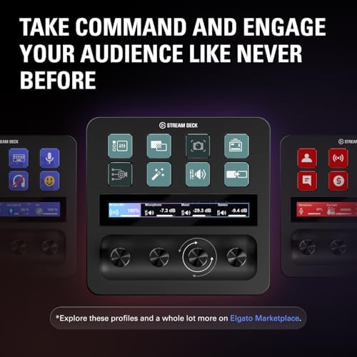 Elgato Stream Deck    Audio Mixer  Production Console and Studio Controller for Content Creators  Streaming  Gaming  with customizable touch strip dials and LCD keys  works with Mac and PC