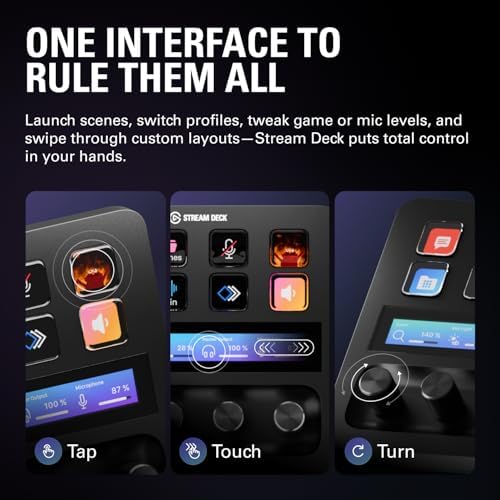 Elgato Stream Deck    Audio Mixer  Production Console and Studio Controller for Content Creators  Streaming  Gaming  with customizable touch strip dials and LCD keys  works with Mac and PC