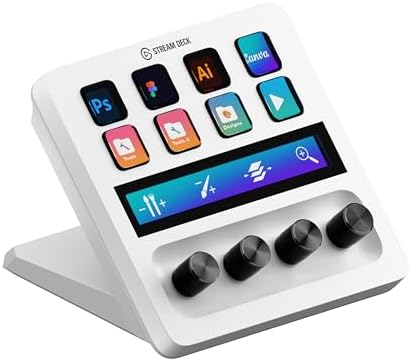 Elgato Stream Deck    Audio Mixer  Production Console and Studio Controller for Content Creators  Streaming  Gaming  with customizable touch strip dials and LCD keys  works with Mac and PC