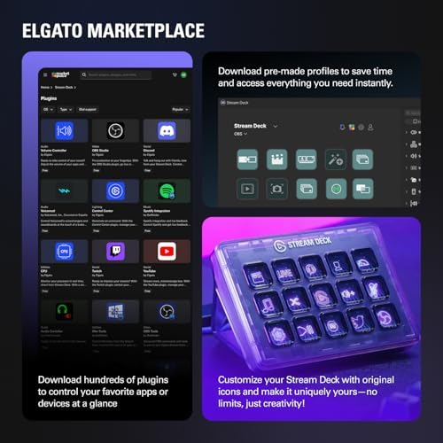 Elgato Stream Deck    Audio Mixer  Production Console and Studio Controller for Content Creators  Streaming  Gaming  with customizable touch strip dials and LCD keys  works with Mac and PC