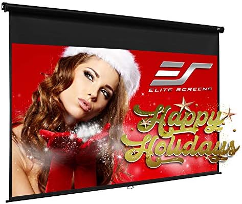 Elite Screens Manual B, 100 pulgadas 16:10, pantalla de proyector manual desplegable 4K / 8K Ultra HDR 3D Ready Mecanismo de bloqueo automático, 2 años de garantía, M100X