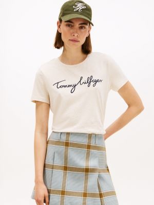 Embroidered Signature Crewneck T Shirt