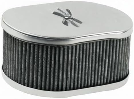 Empi 8714 Chrome Oval Air Cleaner IDF Weber/Empi HPMX 4 1/2 X 7 X 3 1/2