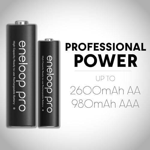 Eneloop Panasonic BK 3HCCA8BA pro AA High Capacity Ni MH Pre Charged Rechargeable Batteries  8 Battery Pack