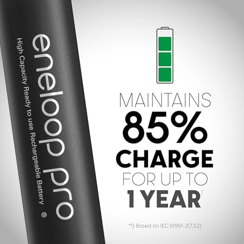Eneloop Panasonic BK 3HCCA8BA pro AA High Capacity Ni MH Pre Charged Rechargeable Batteries  8 Battery Pack