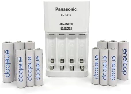 Eneloop Panasonic K KJ17MBS66A Power Pack; 6AA  6AAA Rechargeable Batteries and Advanced CC17 Battery Charger