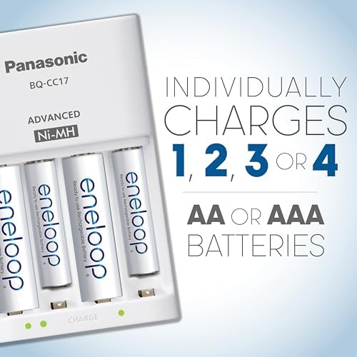 Eneloop Panasonic K KJ17MBS66A Power Pack; 6AA  6AAA Rechargeable Batteries and Advanced CC17 Battery Charger
