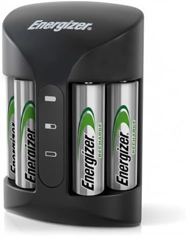 Energizer Recharge Pro Rechargeable AAA and AA Battery Charger With 4 NiMh Rechargeable AA Batteries  Provides a Full Charge in 3 Hours