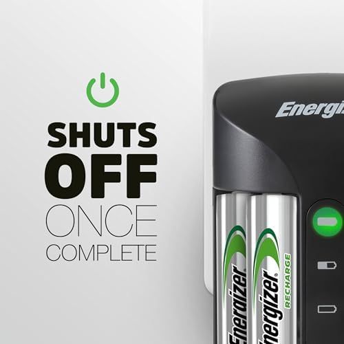 Energizer Recharge Pro Rechargeable AAA and AA Battery Charger With 4 NiMh Rechargeable AA Batteries  Provides a Full Charge in 3 Hours